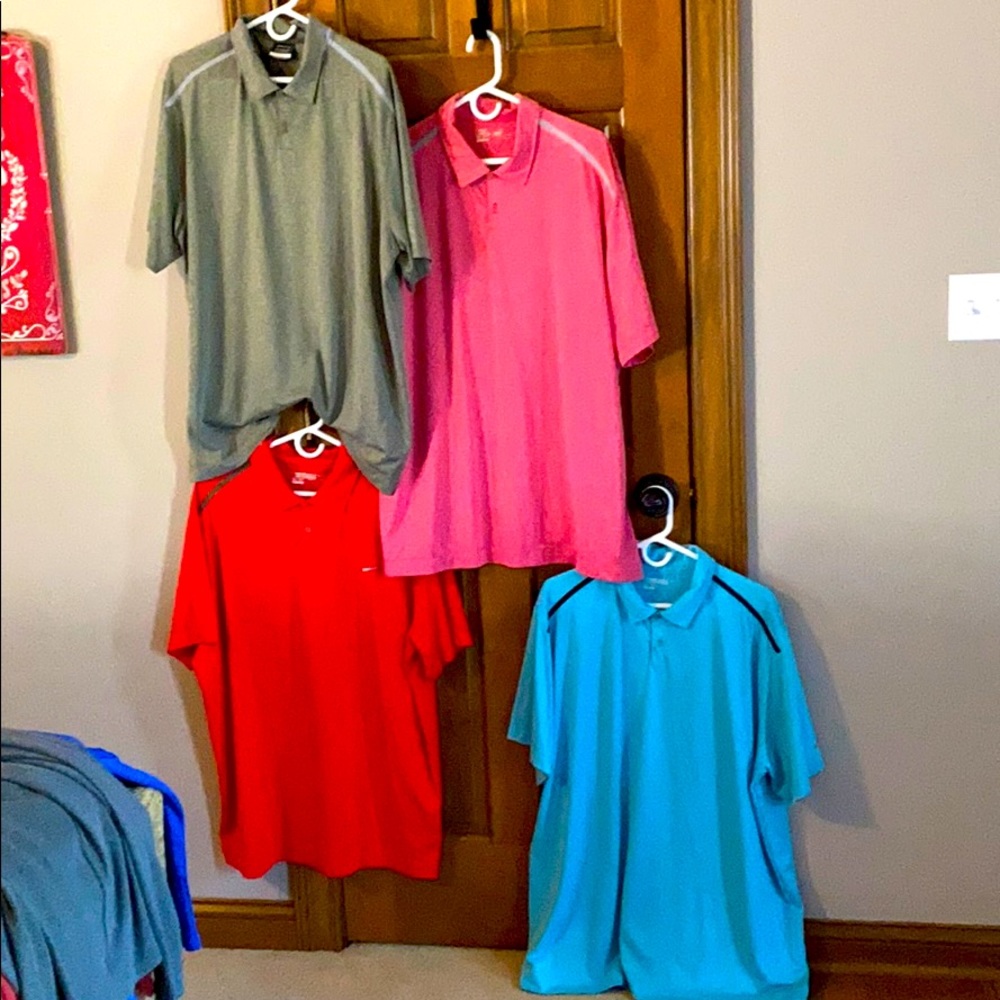 4 men’s XXL Nike Golf Dri-Fit shirts - EUC